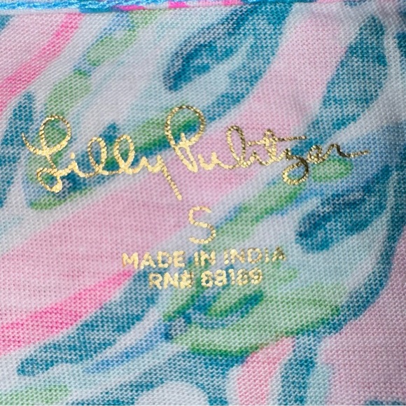 Lilly Pulitzer Geanna Swing Dress Turquoise Oasis Golden Hour Sz small EUC - Picture 6 of 15